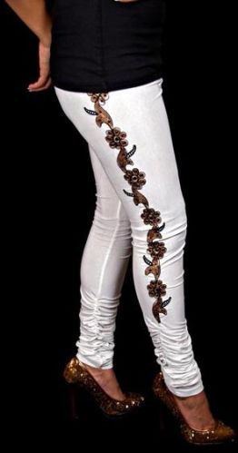 Rayon Embroidered Leggings