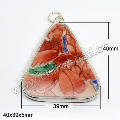 Colored Design Ceramic, Porcelain Pendants