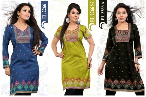 Fancy Cotton, American Crepe Casual Kurtis