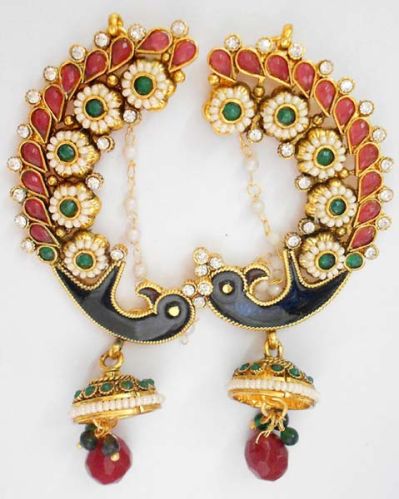 Polished Polki Earrings, Occasion : Part Wear