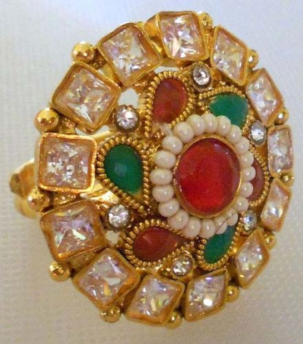 Metal Polished Polki Finger Rings, Occasion : Casual Wear, Party Wear, Wedding Wear