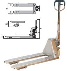 Stainless Steel Hand Pallet Truck, For Industrial