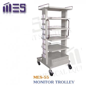 Mes Hospital Monitor Trolley, Size : Machine Pressed