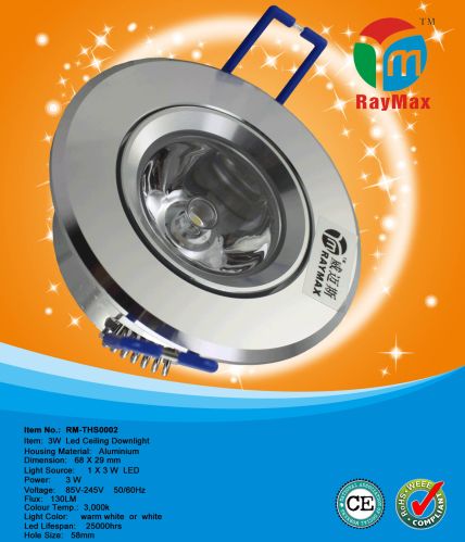 3w Power LED Spot Downlight