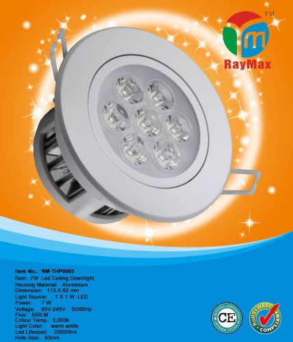 7w High Power LED Downlight Fixture
