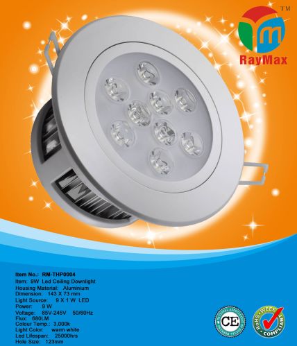9w High Power LED Recessed Down Light