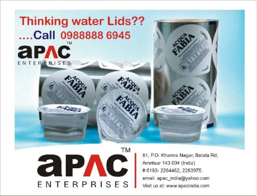 Aluminum Paper Water Lids