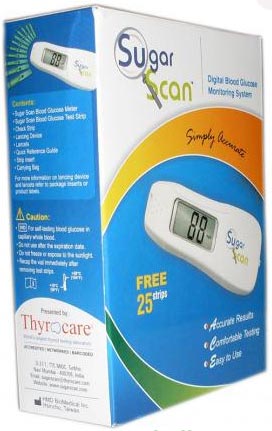 Digital Blood Glucose Monitoring System (sugar Scan) - Glucometer