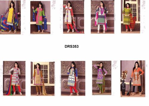 Pure Cotton Churidar Dress Material