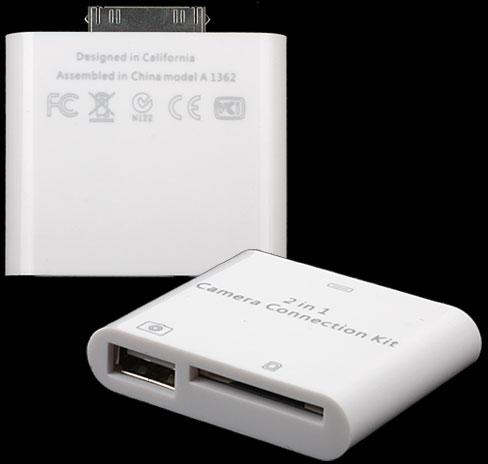 China 2-in-1 Camera Connection Kit SD Card Reader For Apple iPad 2 / New iPad 3 Wholesale