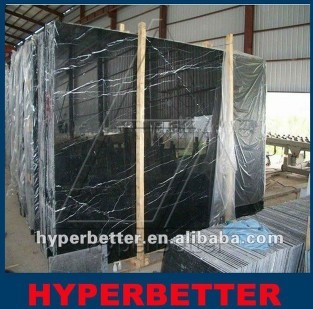 Nero Marquina Black Marble Tile & Slab