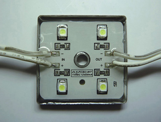 Metal Groove 4 Leds 3528 SMD Square Module