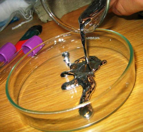 White Silver Metallic Mercury