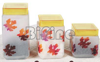 Maple Leaf 56236- 3pcs Glass Canister Set
