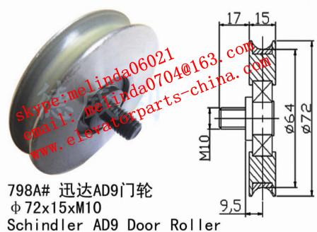 Ad9 Elevator Door Roller 72*15*m10, Brand Name : Schindler