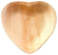 Palm Leaf Heart Shaped Plates