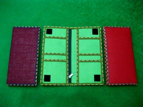 Jute Cheque Book Holder