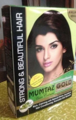 Mumtaz Gold Burgundy Henna Hair Color, For Parlour, Personal, Form : Powder