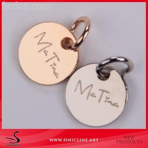 Logo Debossed Jewelry Metal Hang Tags, Brand Name : sinicline