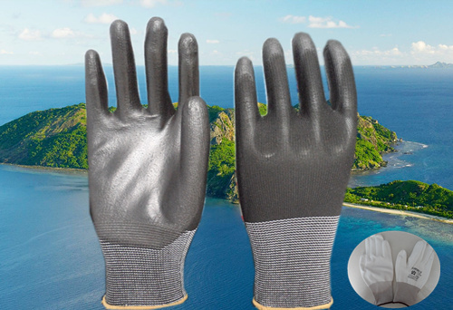 Polyester Lining PU Glove, Brand Name : TaiRuiHeng 10