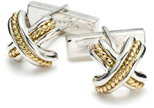 TIFFANY Tiffany Signature Cuff Links, 18K Gold