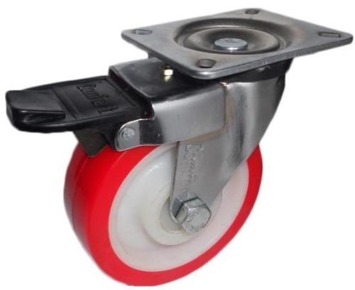 Medium Duty PU Brake Caster Wheel