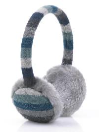 Fur Winter Earmuffs, Color : Grey