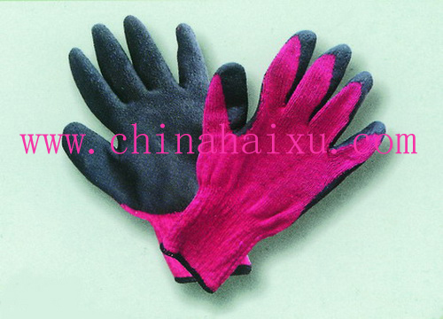 10guage Red Brushed Roving Shell Latex Coated Gloves