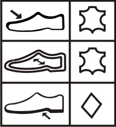 Pictigrame Printed Paper Shoes Pictogram Stickers For Shipping Labels