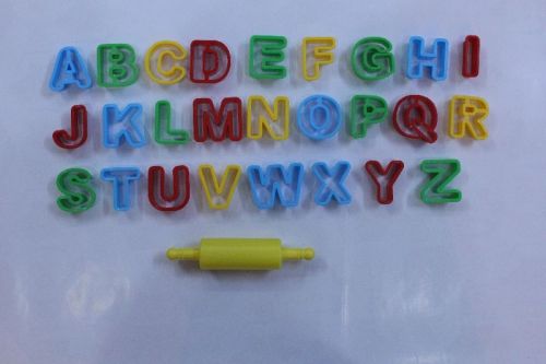 26 Alphabetic Moulds + 1 Plastic Roller