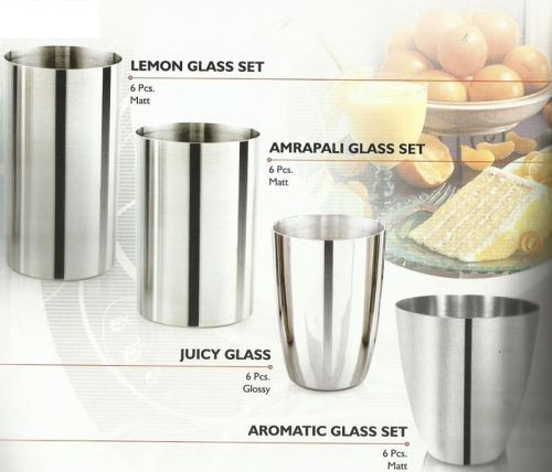 Stainless Steel Glasses, For Drinking Use, Pattern : Plain