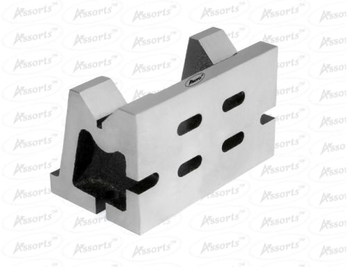 Grandinig Fhinishig Cast Iron Vee Angle Plate- Slotted, Color : Grinded