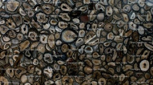 Black Crystal Agate Slab