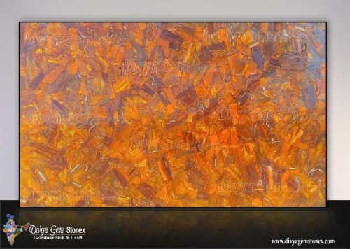 Tiger Eye Matrix Slab, For Flooring, Countertops, Shape : Rectangular