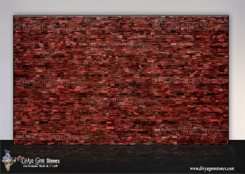 Rectangular Polished Tiger Eye Red Slab, Feature : Durable, Highly Demanded