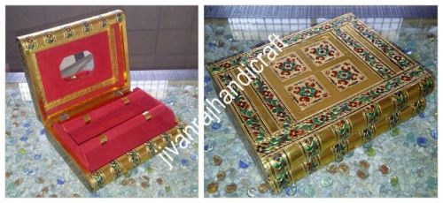 Non Polished Golden Meenakari Bangle Boxes, For Storing Jewellery, Feature : Good Quality, Perfect Finish