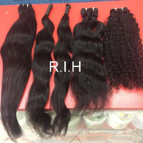 Brazilian Hair Natural Black Color, Length : 8-32