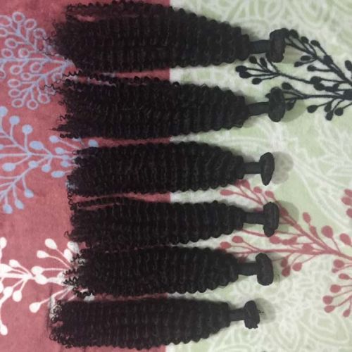 Remy Single Drawn Natural Curly Hair, Hair Grade : 9A