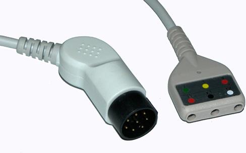 Nihon Kohden - (din Style 3lead), ECG Cable