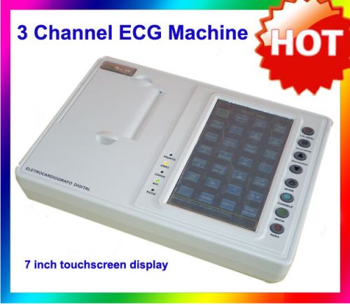 7inch Touchscreen 3 Channel ECG Machine