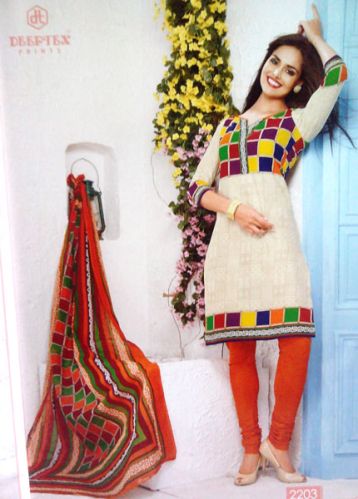 Cotton Printed Churidar Suits