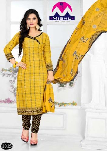 MISHU COTTON PRINTED SALWAR SUIT, Age Group : Free
