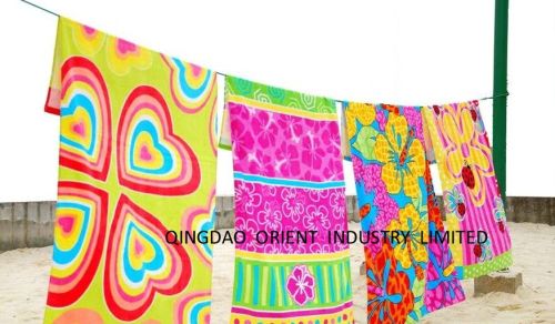 Velour Reactive Printed Beach Towel