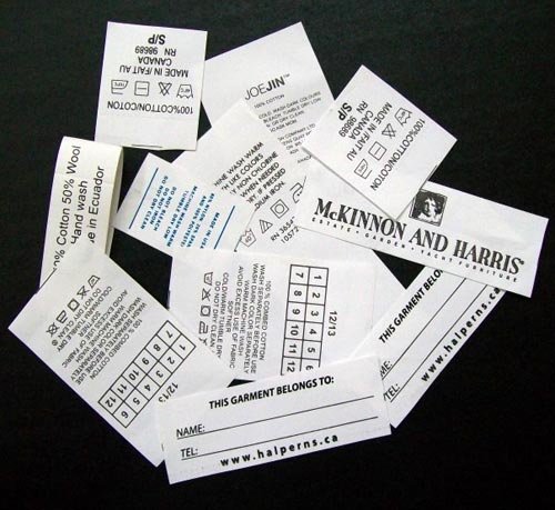 Printed Taffeta Labels