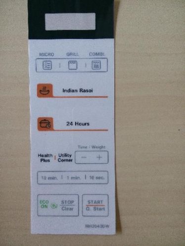 Microwave Oven Membrane Keypad : ABLE390 : Model No : MH-2043DW :