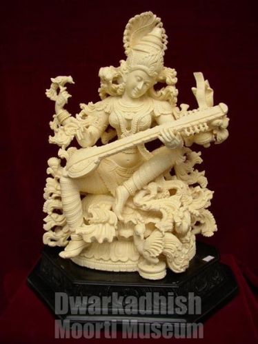 Synthetic Marble Saraswati Statue