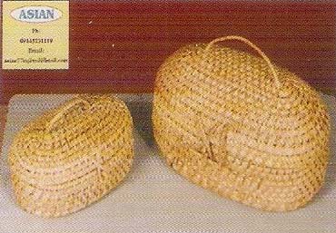 Bamboo Makeup Box, Pattern : Plain