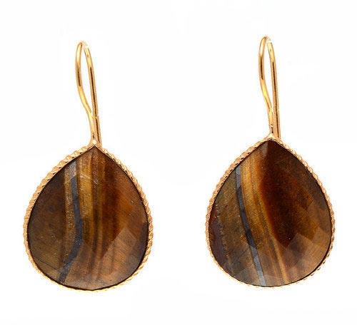 Tiger Eye Gemstone Earrings