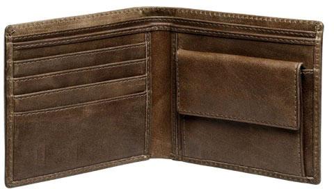Mens Leather Wallet, Pattern : Plain