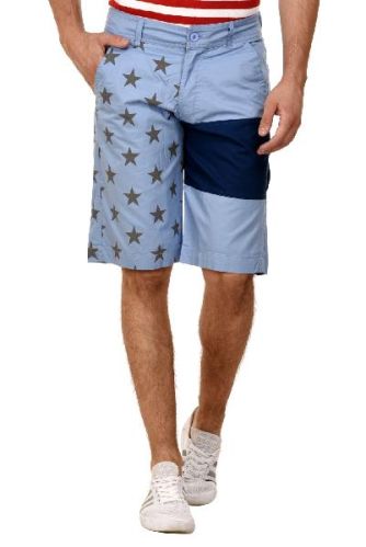 MSG Blue Men Printed Capri